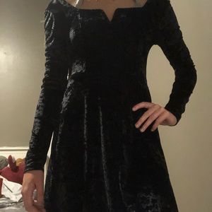 Black velvet dress